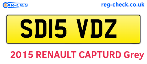 SD15VDZ are the vehicle registration plates.