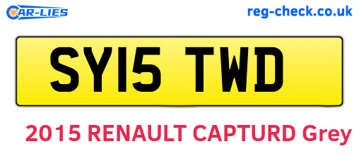 SY15TWD are the vehicle registration plates.