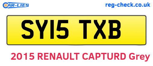 SY15TXB are the vehicle registration plates.