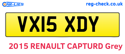 VX15XDY are the vehicle registration plates.