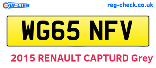 WG65NFV are the vehicle registration plates.