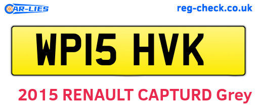 WP15HVK are the vehicle registration plates.