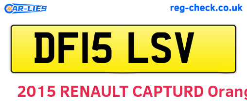 DF15LSV are the vehicle registration plates.