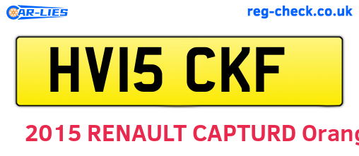 HV15CKF are the vehicle registration plates.