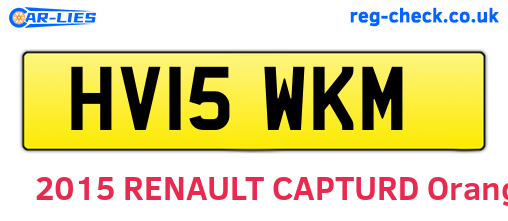 HV15WKM are the vehicle registration plates.