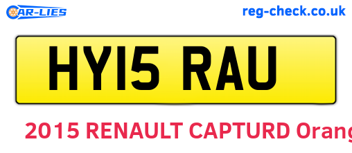 HY15RAU are the vehicle registration plates.