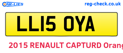 LL15OYA are the vehicle registration plates.