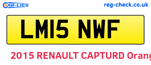 LM15NWF are the vehicle registration plates.