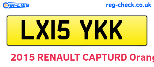 LX15YKK are the vehicle registration plates.