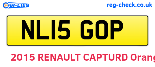 NL15GOP are the vehicle registration plates.