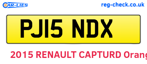PJ15NDX are the vehicle registration plates.