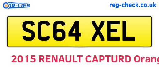 SC64XEL are the vehicle registration plates.