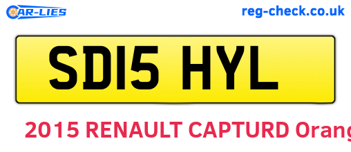 SD15HYL are the vehicle registration plates.