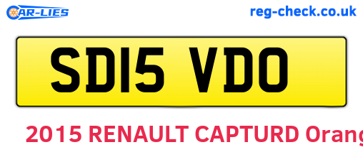 SD15VDO are the vehicle registration plates.