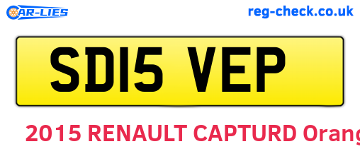 SD15VEP are the vehicle registration plates.