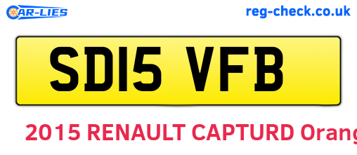 SD15VFB are the vehicle registration plates.