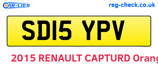 SD15YPV are the vehicle registration plates.