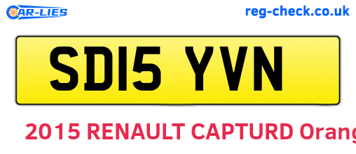 SD15YVN are the vehicle registration plates.