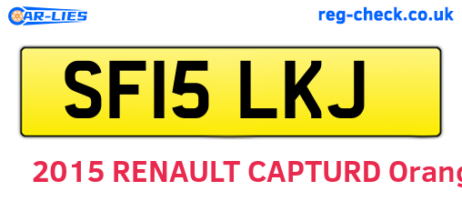 SF15LKJ are the vehicle registration plates.