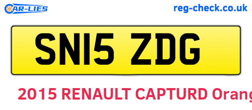 SN15ZDG are the vehicle registration plates.