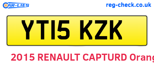 YT15KZK are the vehicle registration plates.