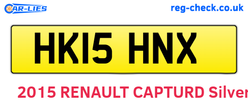 HK15HNX are the vehicle registration plates.