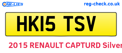 HK15TSV are the vehicle registration plates.