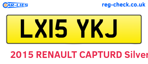 LX15YKJ are the vehicle registration plates.