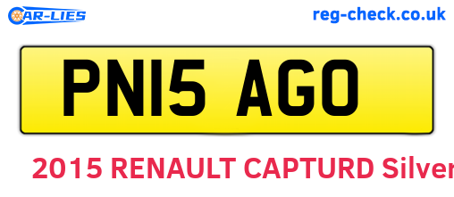 PN15AGO are the vehicle registration plates.