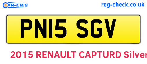 PN15SGV are the vehicle registration plates.