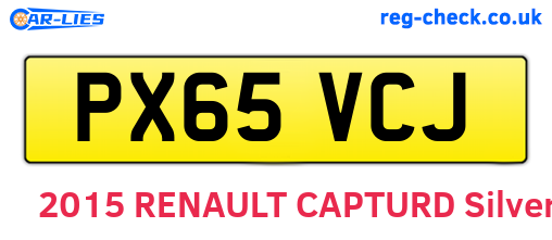PX65VCJ are the vehicle registration plates.
