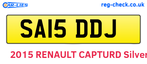 SA15DDJ are the vehicle registration plates.