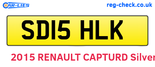 SD15HLK are the vehicle registration plates.