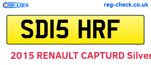 SD15HRF are the vehicle registration plates.