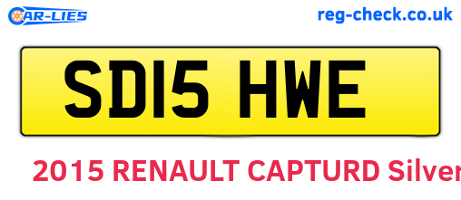 SD15HWE are the vehicle registration plates.