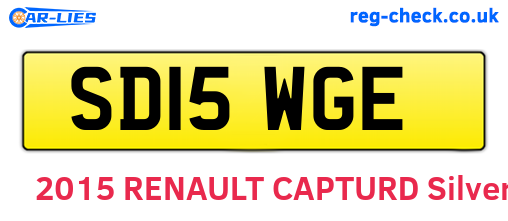 SD15WGE are the vehicle registration plates.