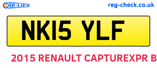 NK15YLF are the vehicle registration plates.