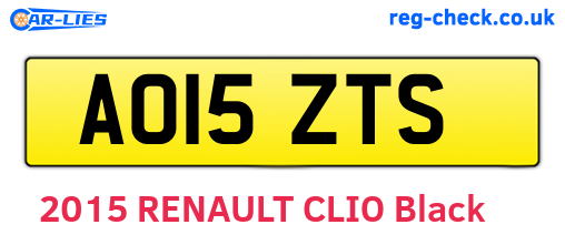 AO15ZTS are the vehicle registration plates.