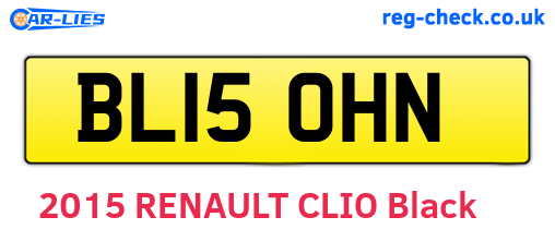 BL15OHN are the vehicle registration plates.