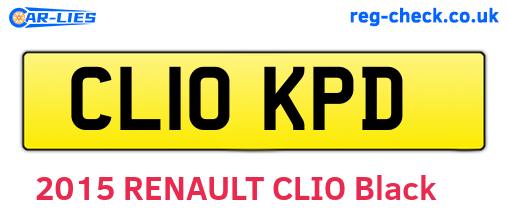 CL10KPD are the vehicle registration plates.