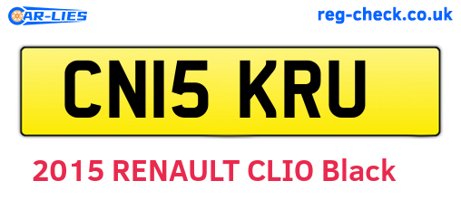 CN15KRU are the vehicle registration plates.
