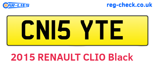 CN15YTE are the vehicle registration plates.