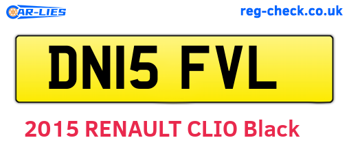 DN15FVL are the vehicle registration plates.