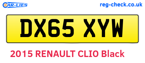 DX65XYW are the vehicle registration plates.