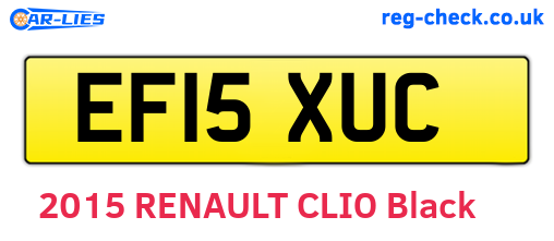 EF15XUC are the vehicle registration plates.