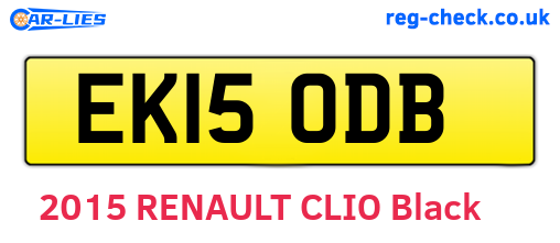 EK15ODB are the vehicle registration plates.
