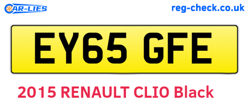EY65GFE are the vehicle registration plates.