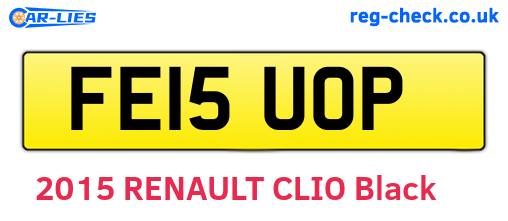 FE15UOP are the vehicle registration plates.