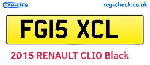FG15XCL are the vehicle registration plates.