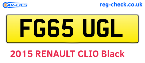 FG65UGL are the vehicle registration plates.